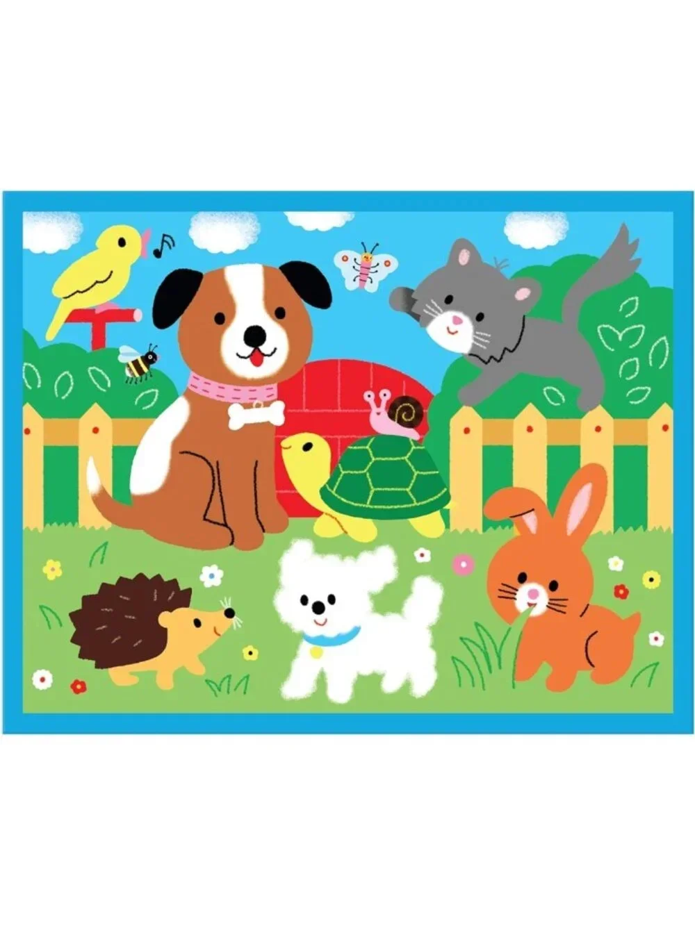 Colorful 12-Piece Pet Puzzle with Reusable Zipper Pouch - Fun & Travel-Friendly!